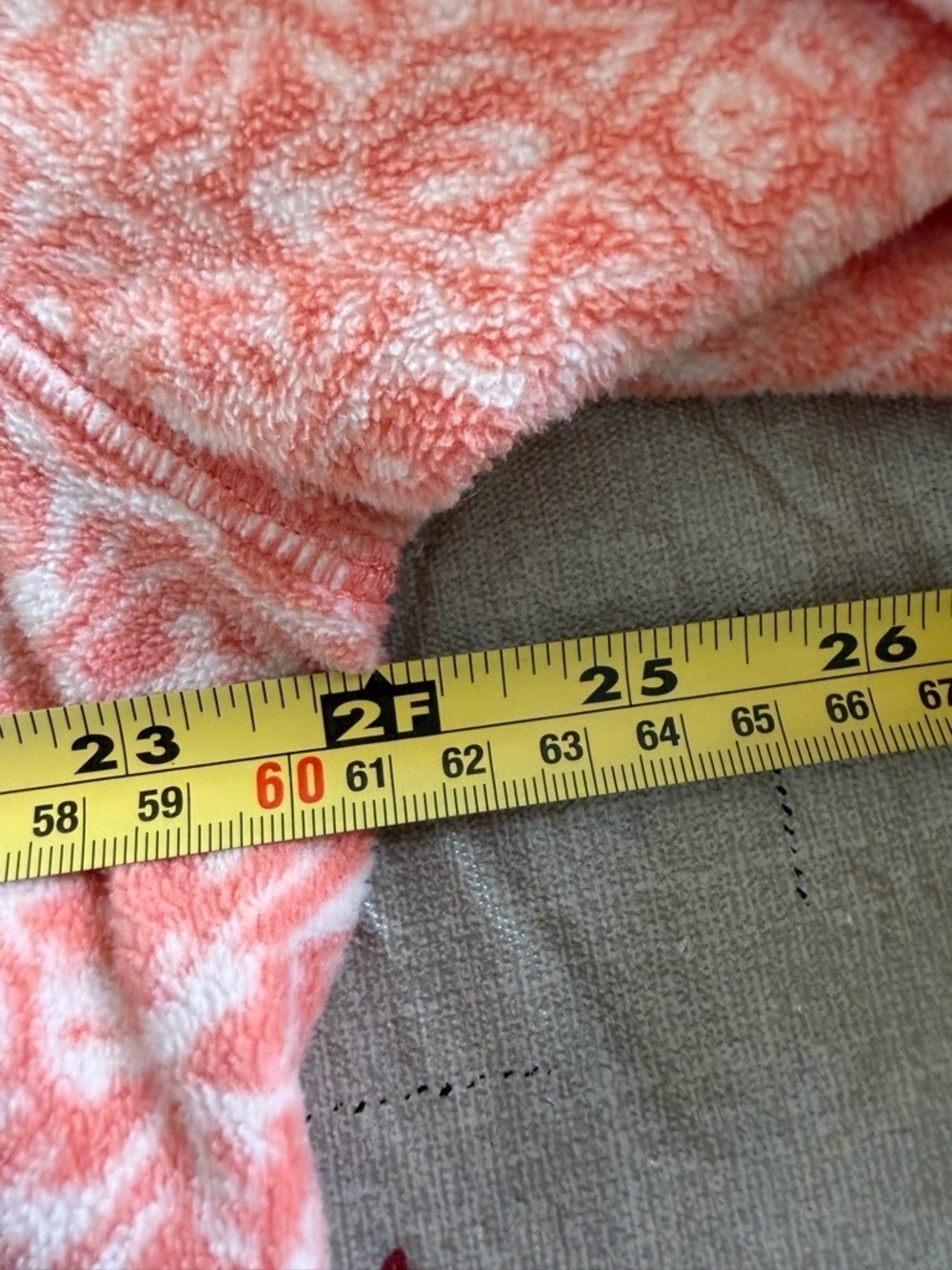 Eddie Bauer Coral and White Fleece Pullover - Picture 6 of 7